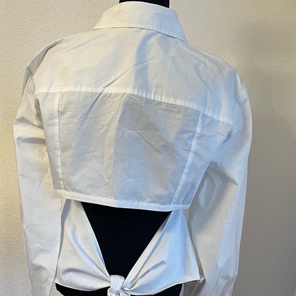 Anthropologie/Maeve White Button Down Shirt - Picture 5 of 6